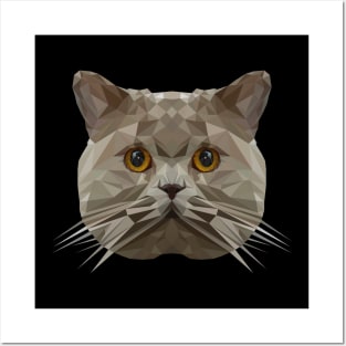 Kitten Polygon Cute Race Gift Posters and Art